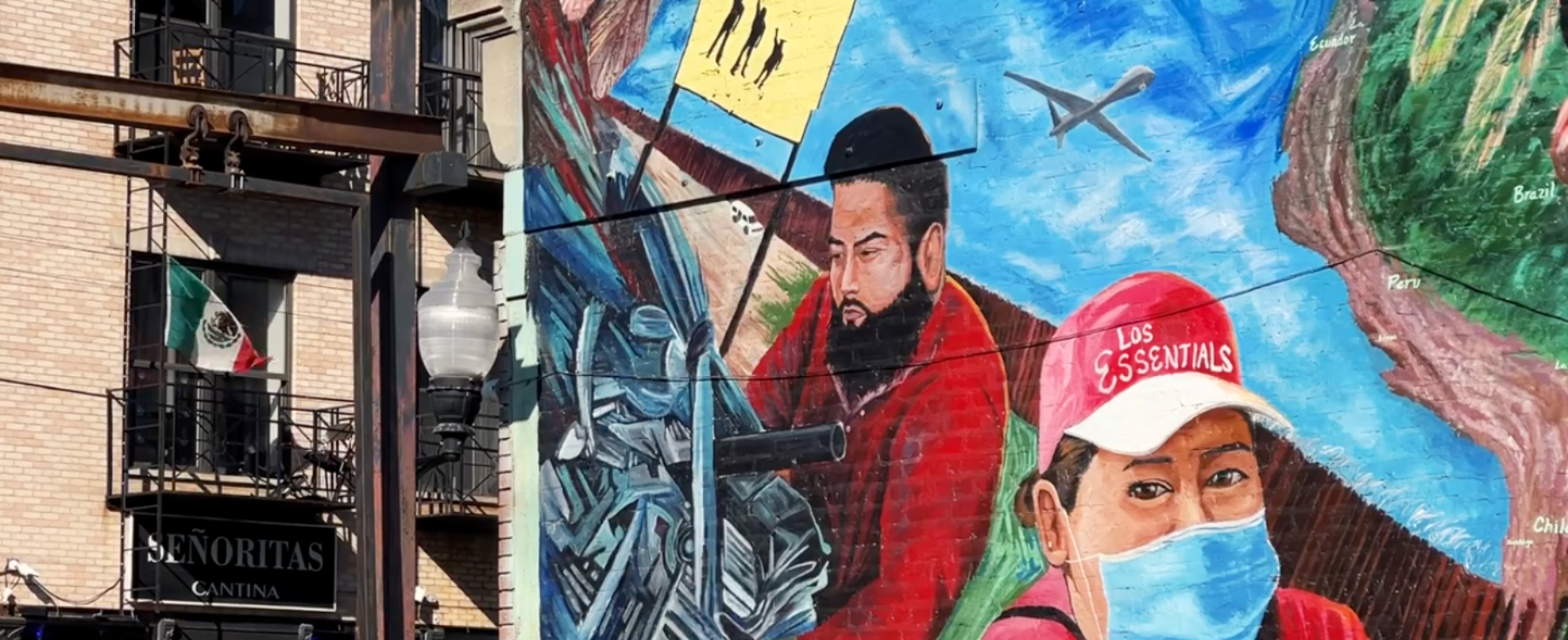 Immigration mural in Pilsen, IL
